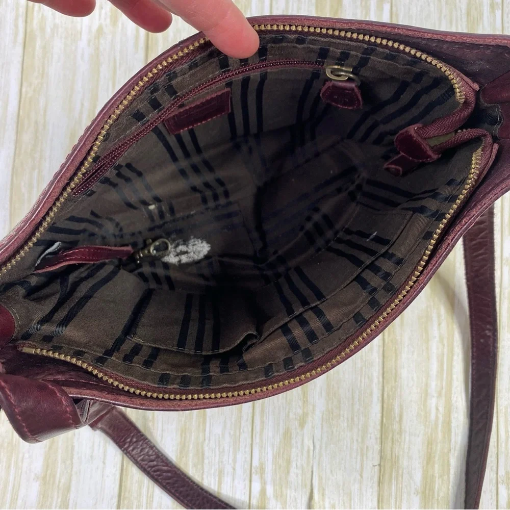 Frye Burgundy Melissa Button Crossbody Purse